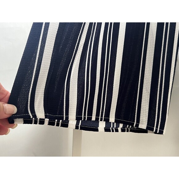 Jumpsuit Womens S Navy White Stripe Elastic Waist Easy Flattering Fit & Care - Picture 12 of 15